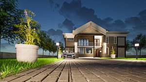 Contemporary Villa with Landscaping