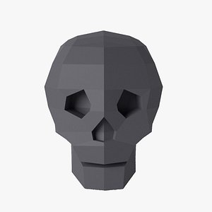 Human Skull Low-poly 3D