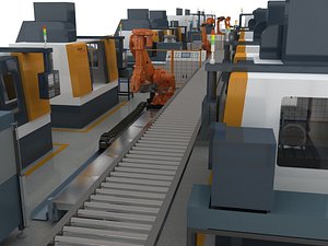 3D cnc machine production line