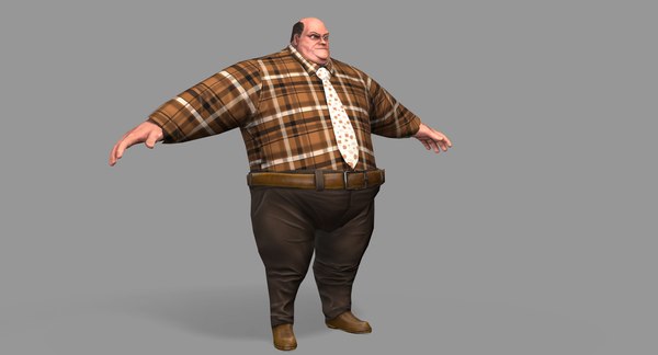 3d Fat Man Model Turbosquid 1310322 5422