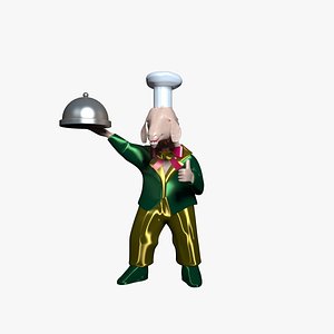 NFT Cartoon Chef 3D model