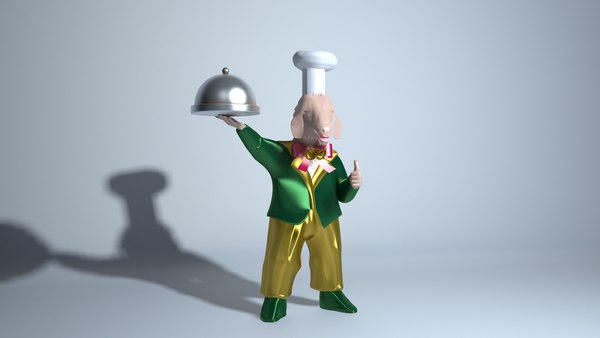 Chef de desenhos animados da NFT Modelo 3D - TurboSquid 1859692