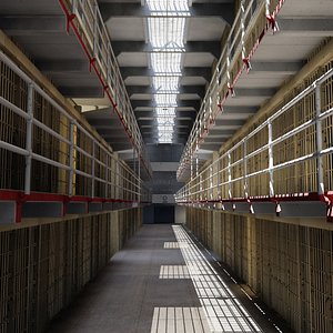 alcatraz cells block model