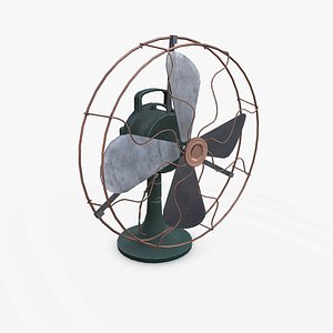 Vintage Desk Fan Low-poly PBR 3D model