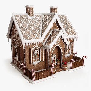 3D gingerbread house model