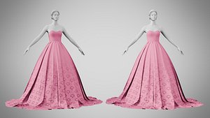 3D Dress 47 Deep Blush model
