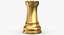 Chess Piece 02 Rook Gold