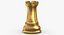 Chess Piece 02 Rook Gold