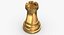 Chess Piece 02 Rook Gold