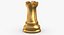 Chess Piece 02 Rook Gold
