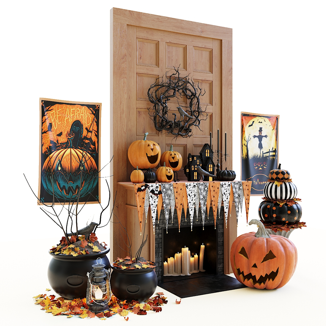 3D model decor halloween set - TurboSquid 1352454