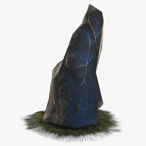 3D model low-poly stone stele