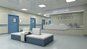 3D Hospital Hallway 11 model