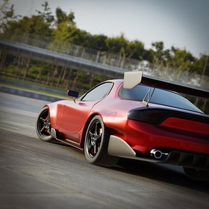 3D Mazda RX-7 Tuned model