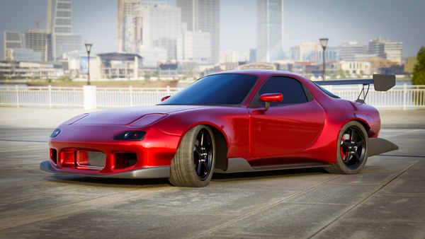 modelo 3d Mazda RX-7 sintonizado - TurboSquid 2008325