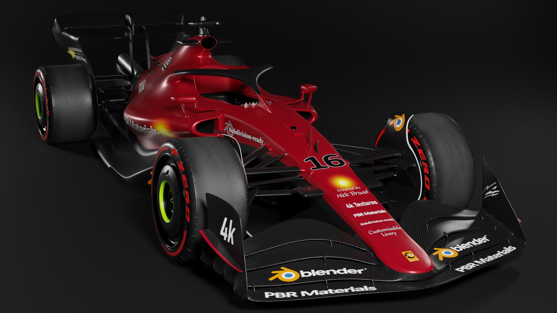 F1 2022 Rosso Livery Template 3D - TurboSquid 1873967