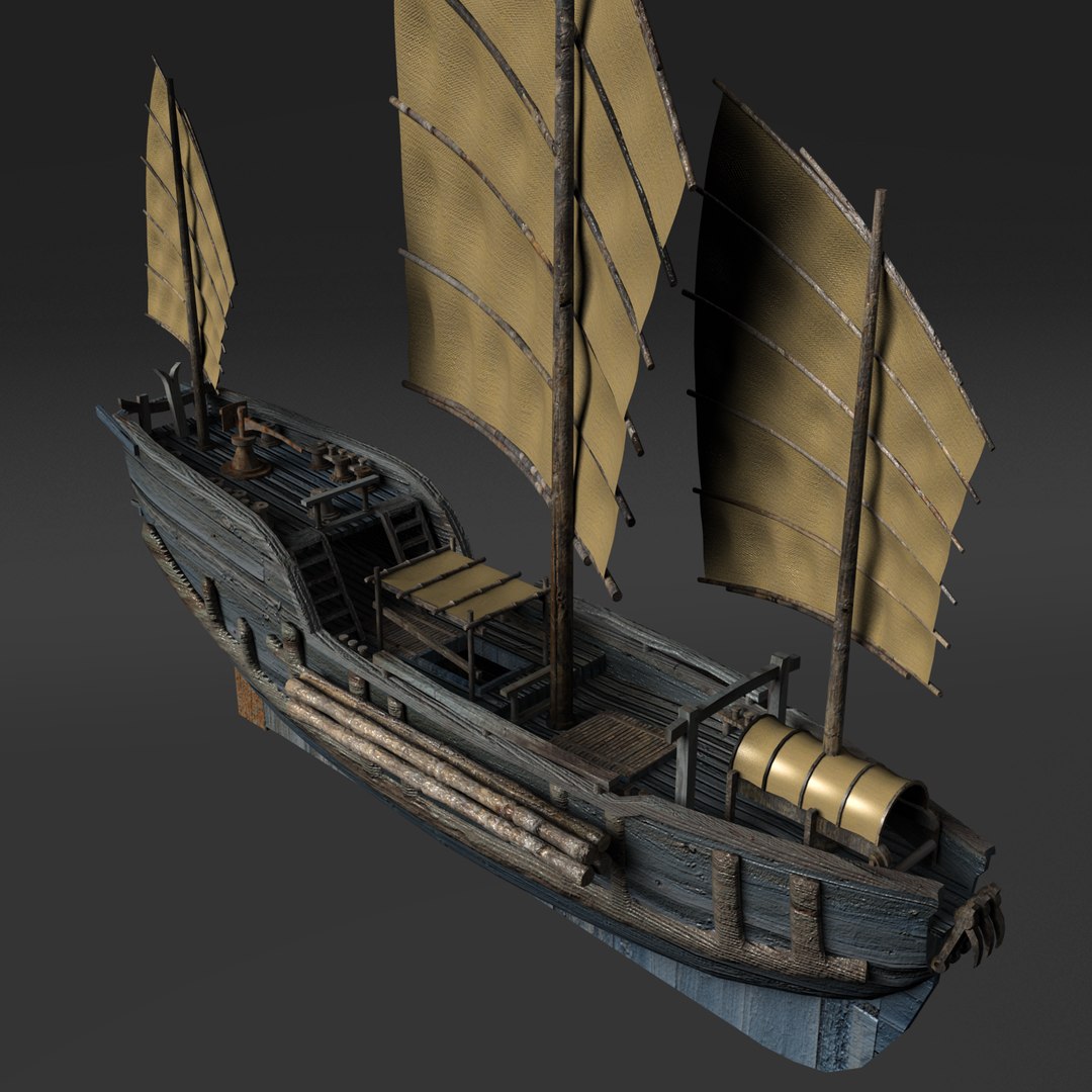 Chinese Junk Fishing Boat 3d Model