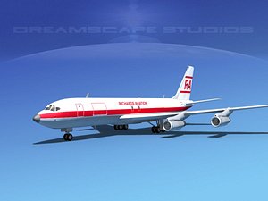 707-320 airlines boeing 707 3d dwg