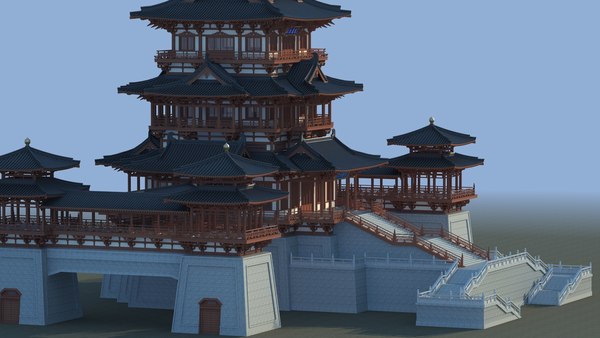 3D Chinese Building 27 - TurboSquid 1728322