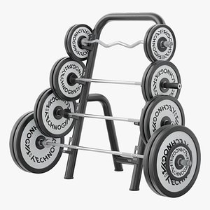 Technogym Barbell Rack Fitness 3D
