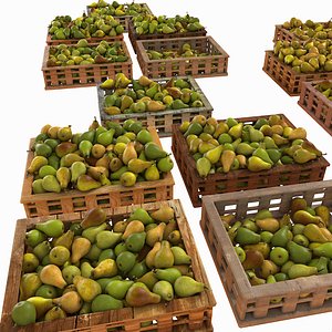 Pear Fruit Crates Case Market Store Shop Convenience General Grocery Greengrocery Detail Prop Fair Plantation Jungle South Plant Garden Greenhouse