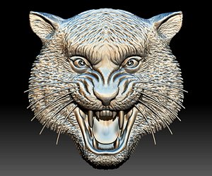 Tiger head STL file relief for CNC router