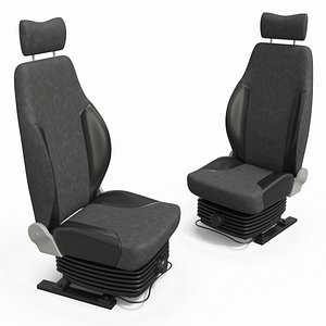 Freight Truck Air Suspension Seat Black