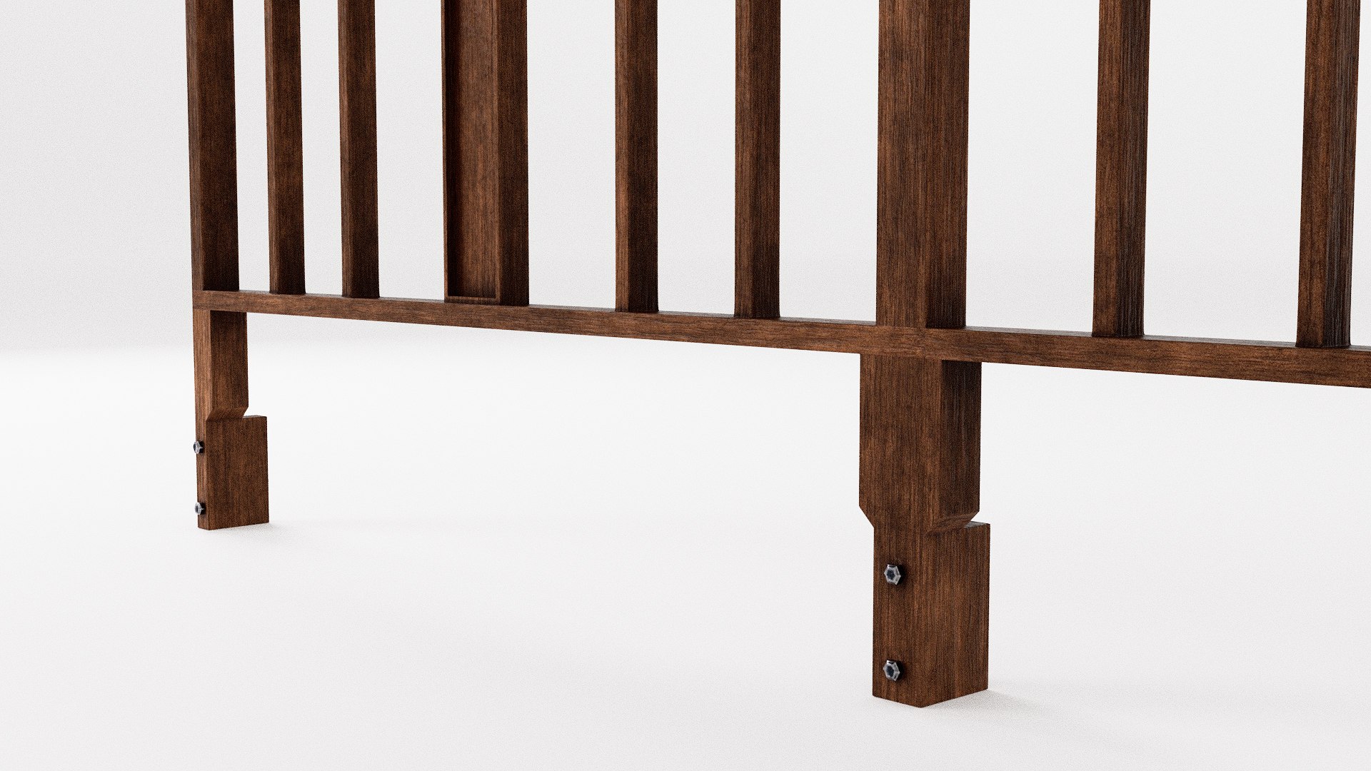 3D Rustic Stairs And Railings Kit Model - TurboSquid 2186621