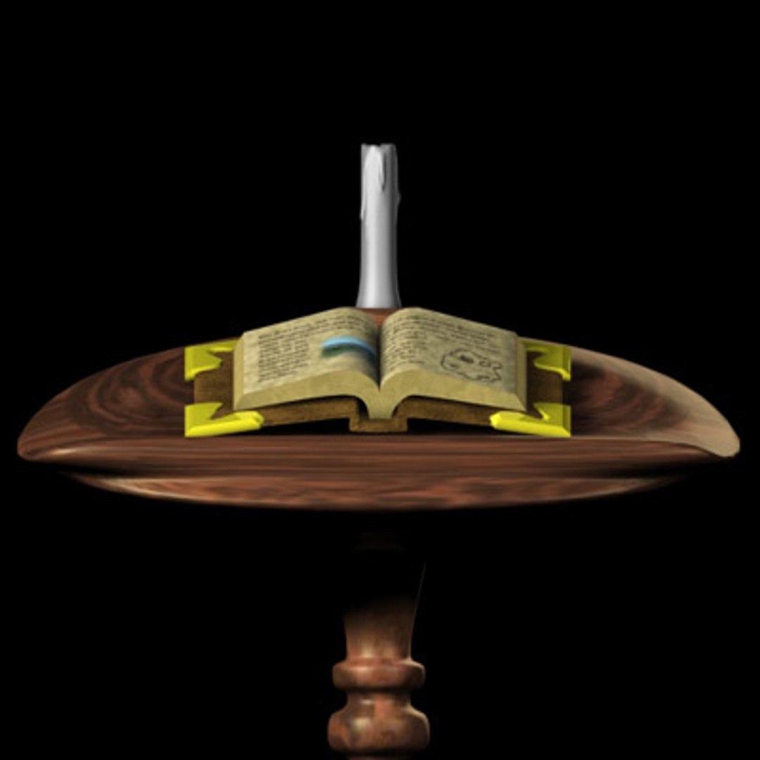 magic book stand candle 3d max