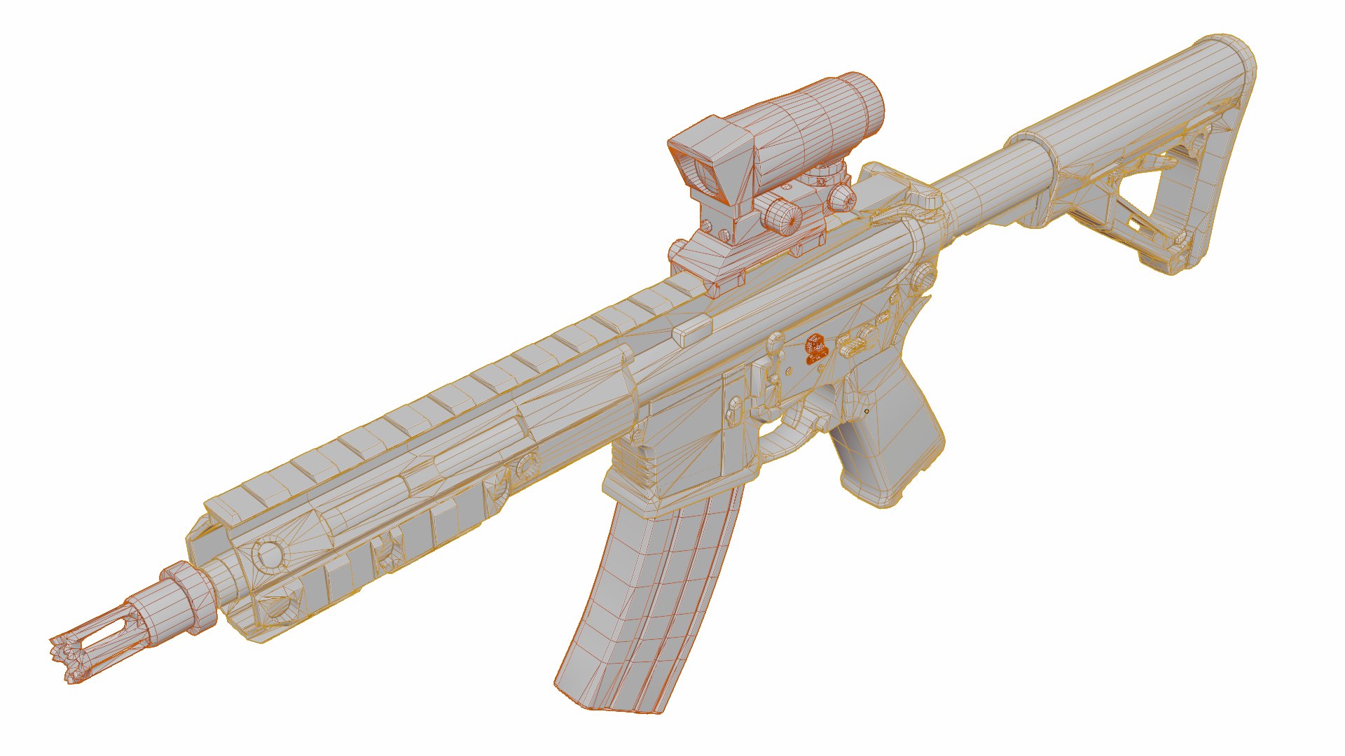 3D AR-15 Assault Rifle M4 Carbine R4 - TurboSquid 2192522