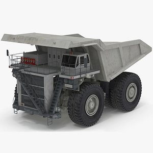 3D Heavy Duty Mining Dump Truck Rigged for Maya