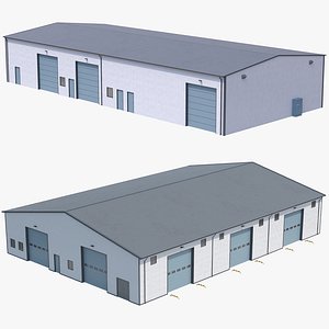 2 Warehouse Buildings Collection model