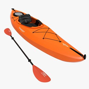 Kayak Orange with Paddle