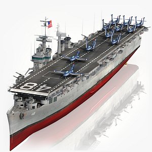 3D USS Saipan CVL-48 model
