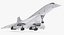 concorde supersonic passenger jet 3d model