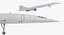 concorde supersonic passenger jet 3d model