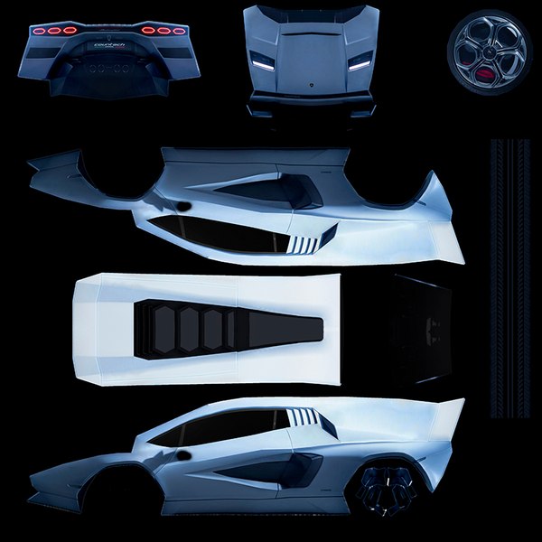 3D модель Lamborghini countach 2021 low poly - TurboSquid 1940136
