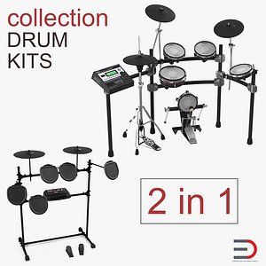 Electric Drum Kits 3D Models Collection