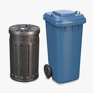 City Rubbish Bin - Vintage and Modern Waste Duo