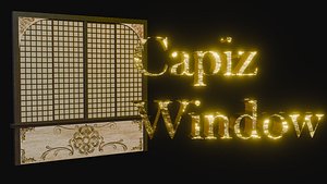 3D Capiz Window 02 model