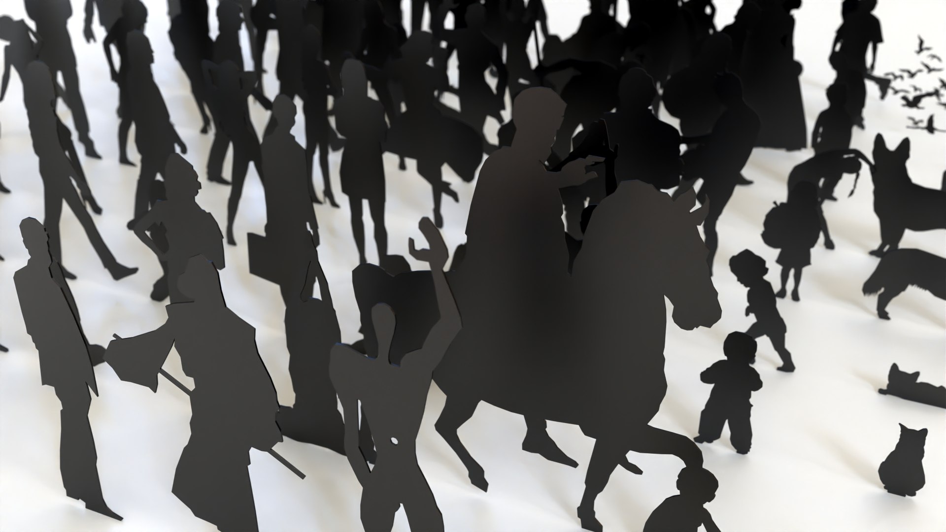100 Silhouettes 3D Model - TurboSquid 1800450