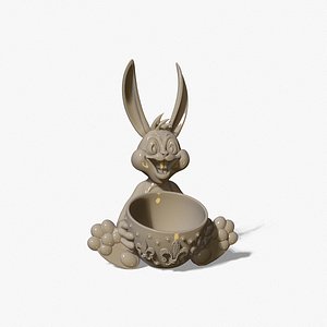Rabbit with cup for jewelry