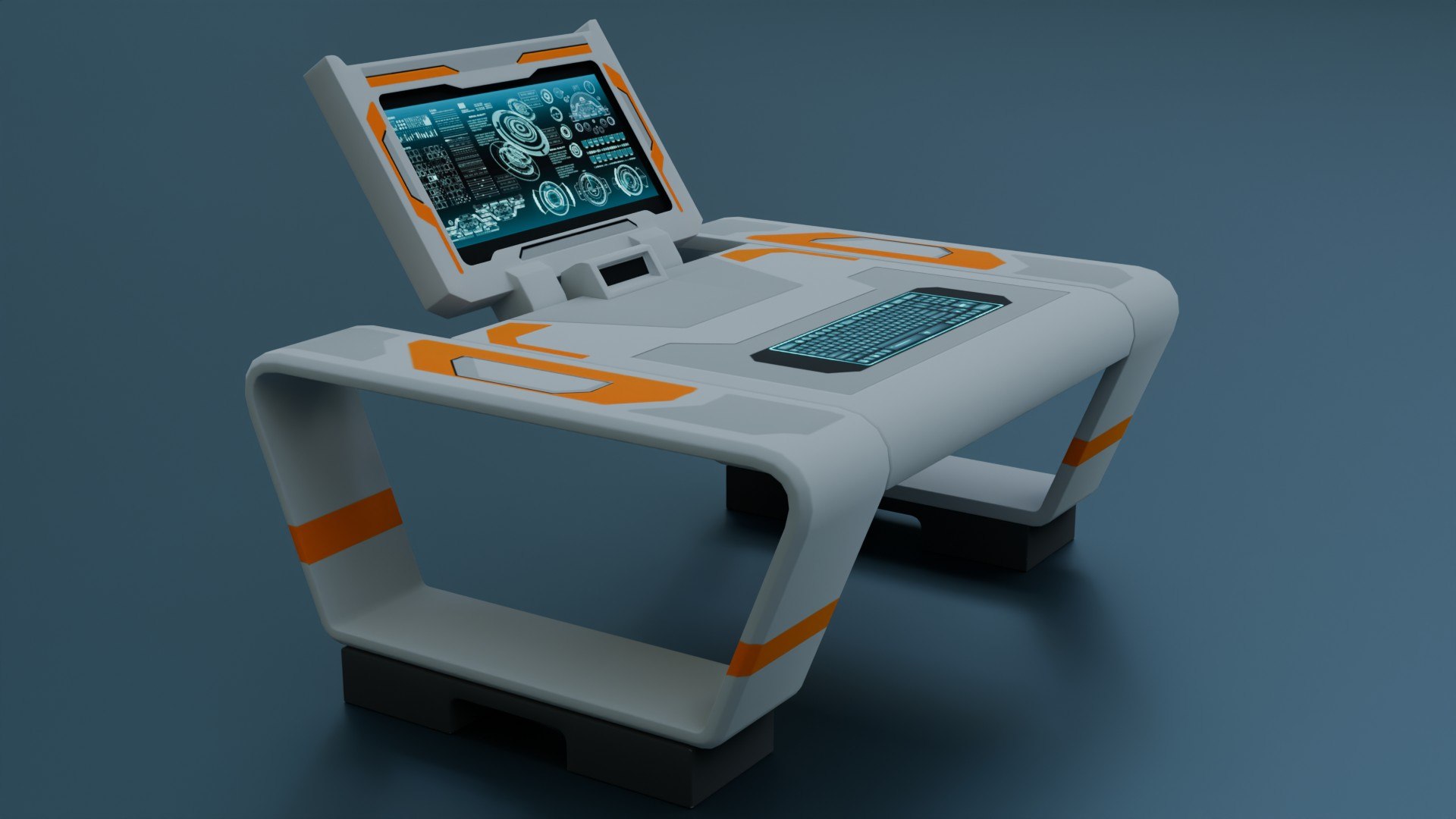 Sci-Fi Workspace - Low Poly - PBR - Game Ready 3D - TurboSquid 2279995
