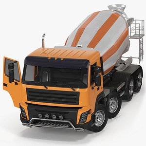 Concrete Mixer Truck Rigged for Cinema 4D 3D model