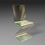 3d model zig-zag chair