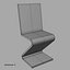 3d model zig-zag chair