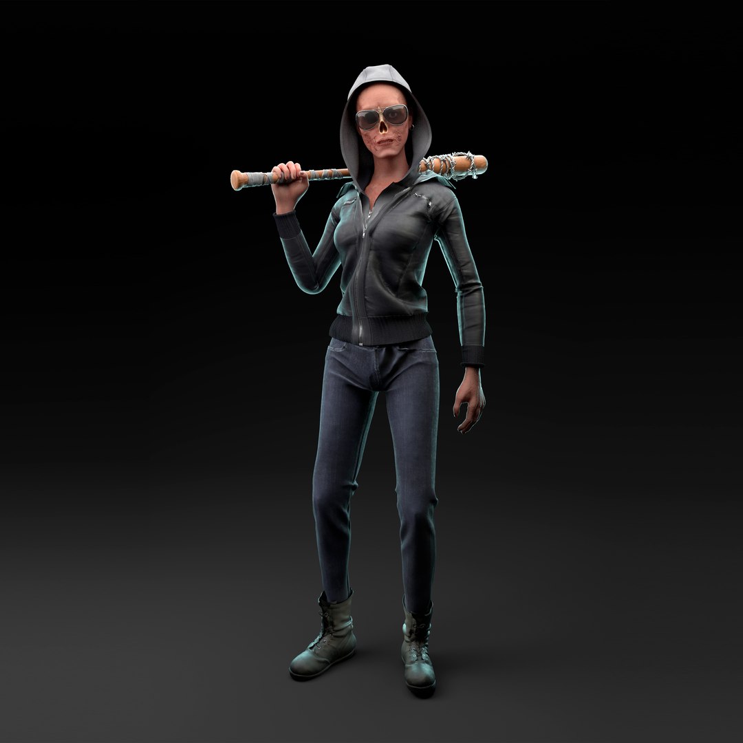 Zombie girl character 3D - TurboSquid 1259935