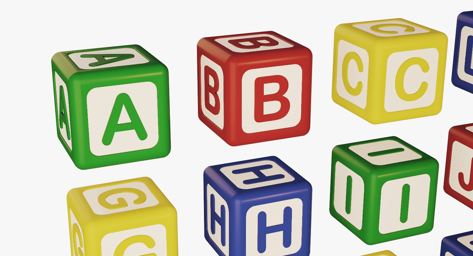 Alphabet Colored Cubes - 3D Model - TurboSquid 1266709