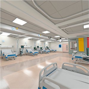 Hospital Emergency Room 8K PBR Textures 3D model