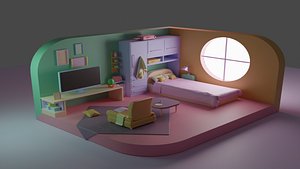 Room Low poly 3D